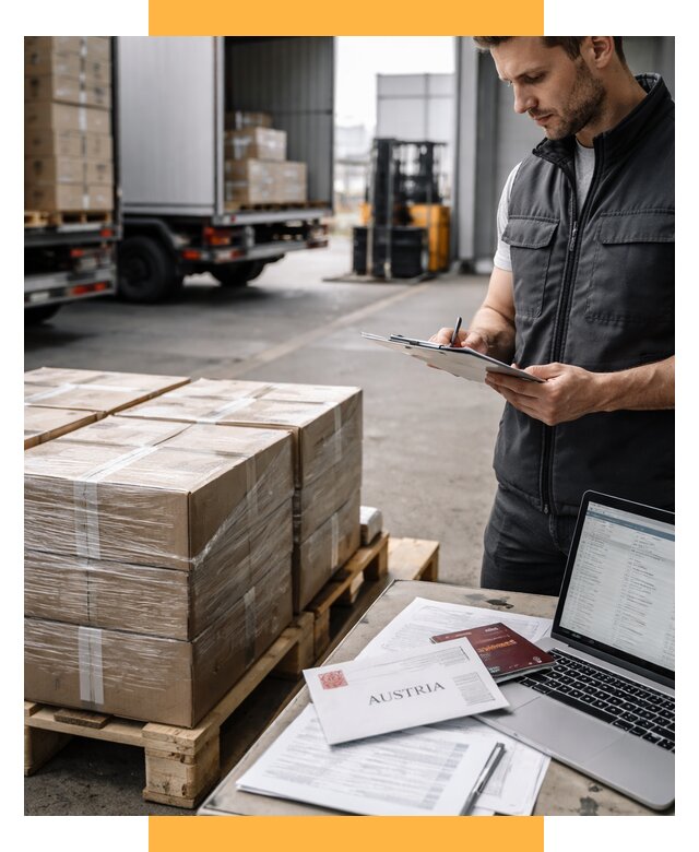 Доставка в Австрию от 65845 р. Логистика и экспорт СетСервис-Чнс